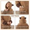 thumbnail image 3 of Oversized Kawaii Hoodie Pajamas for Women Cozy Cute Animal Design,Large Pockets for Home, 3 of 7