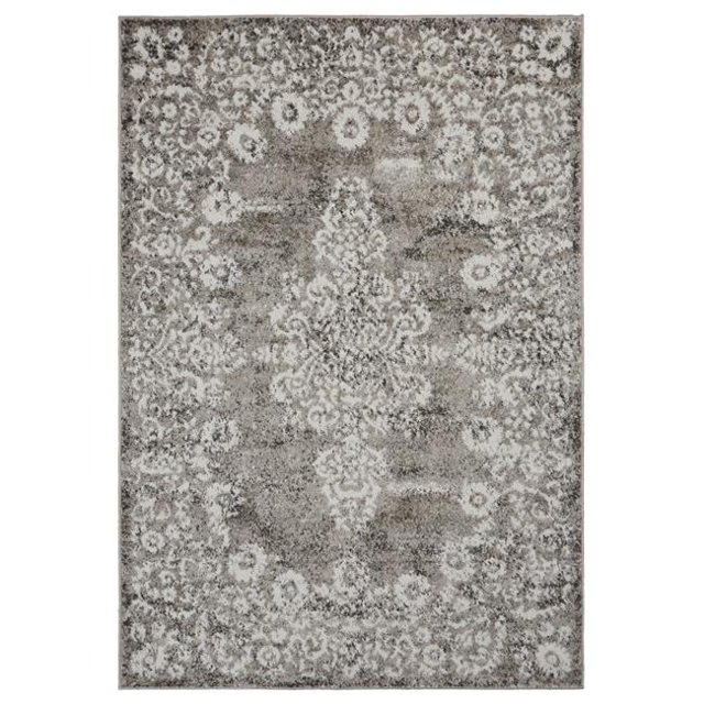LR Home INFIN81334SGA5272 Infinity Delicate Victorian Indoor Area Rug, Stone & Gardenia - 5 2 x 7 ft. 2 in.