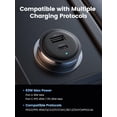 thumbnail image 3 of Cargador de coche, adaptador UGREEN, 63 W, USB C, PPS, 45 W, carga superrápida, 3 of 8