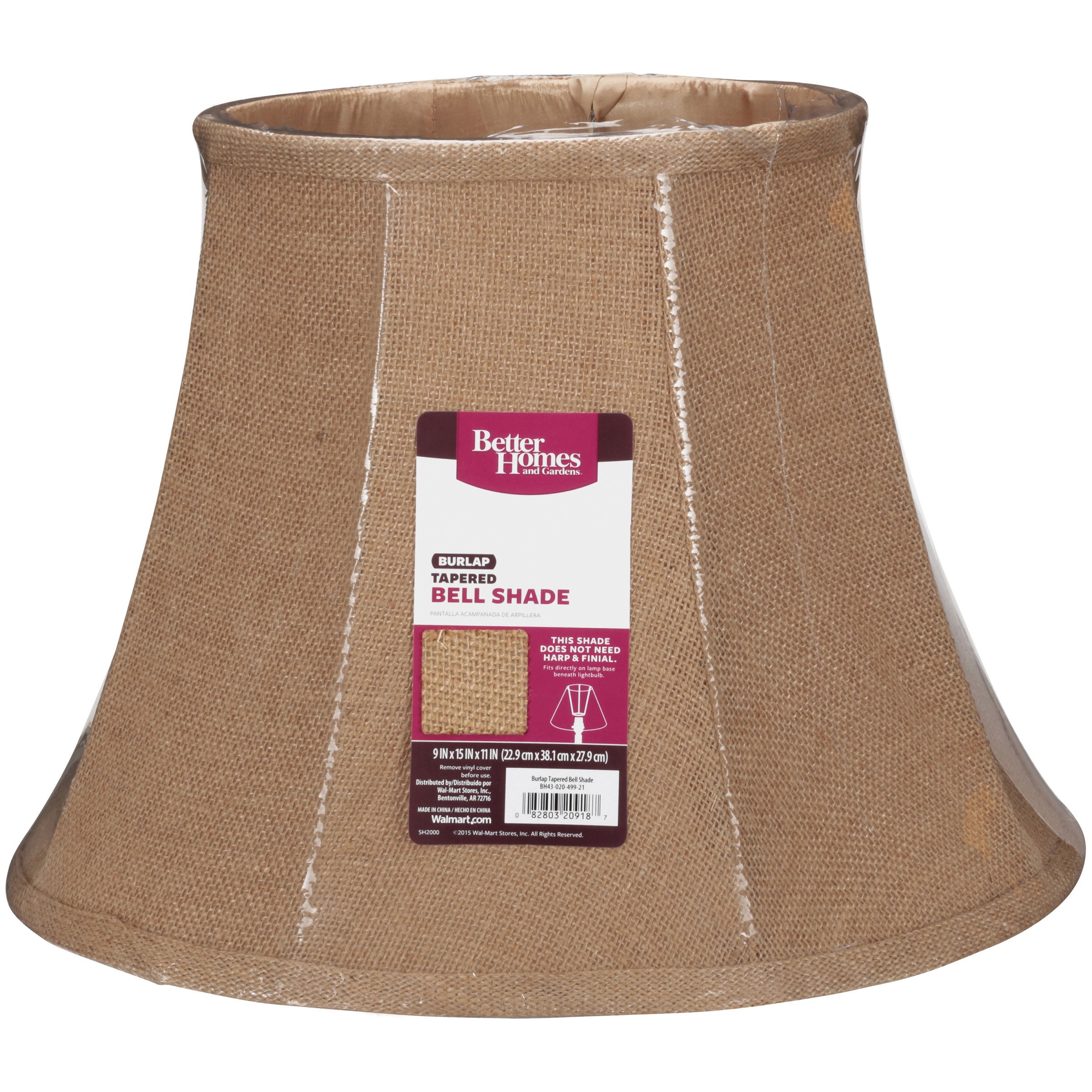 Better Homes and Gardens Burlap Tapered Bell Shade - image 2 of 3