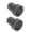 Gray, variant on Riousery 2-Piece Crutch Feet Pads Wear-Resistant Protective Round Foot Design 360-Degree Rotatable Thickened Rubber Walking Cane Feet Covers Replacement Tips, Orange (3.54 inches / 9 cm)