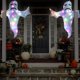 thumbnail image 2 of Halloween Fantasmaled Luz Colgante Spookyghost Interior Bandera Accesorios Decoraciones Al Aire Libre Suministros De Fiesta Árbol Adorno F, 2 of 4
