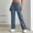 Dark Blue women wide leg jeans a1, variant on Women's Wide Leg High Waisted Jeans with Pockets Zipper Button Denim Streetwear Long Pants Casual Loose Fit Jeans for Women Summer Travel, Light Blue S