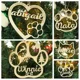 thumbnail image 2 of Colgantes huecos de Navidad con nombre, adornos de madera, huella de perro y gato de dibujos animados con nombre, decoraciones para fiestas de árboles de Navidad, regalo para niños, 2 of 5