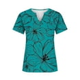thumbnail image 3 of Patlollav Womens Short Sleeve Tops Fashion Print V-neck Spring Summer Shirts, 3 of 6
