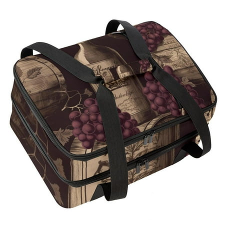 

Anna Cowper Insulation Bags Travel Shopper Insulated Food Delivery Bag Picnic Bag Hand-held Cooler Bag Red Wine Grapes
