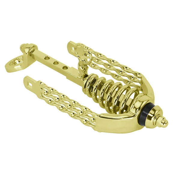 Bike Spring Fork Slammer W/Triple Flat Twisted Crown Gold.