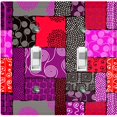 thumbnail image 1 of Metal Light Switch Plate Cover Safari African Tribal Art Pattern Pink Red SFR011, 1 of 13