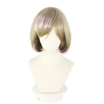 Unique Bargains Wigs for Women 13" Brown Bob Wig with Wig Cap Straight Hair