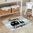 thumbnail image 2 of FJPT Happy Camper Non Slip Flannel Polyester Floor Mat For Bathroom Kitchen Bedroom Decor 31.5x19.7 inch, 2 of 5
