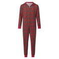thumbnail image 2 of AceBaby Christmas Family Matching Pajamas Plaid Long Sleeve Jumpsuit Sleepwear Holiday Loungewear, 2 of 10