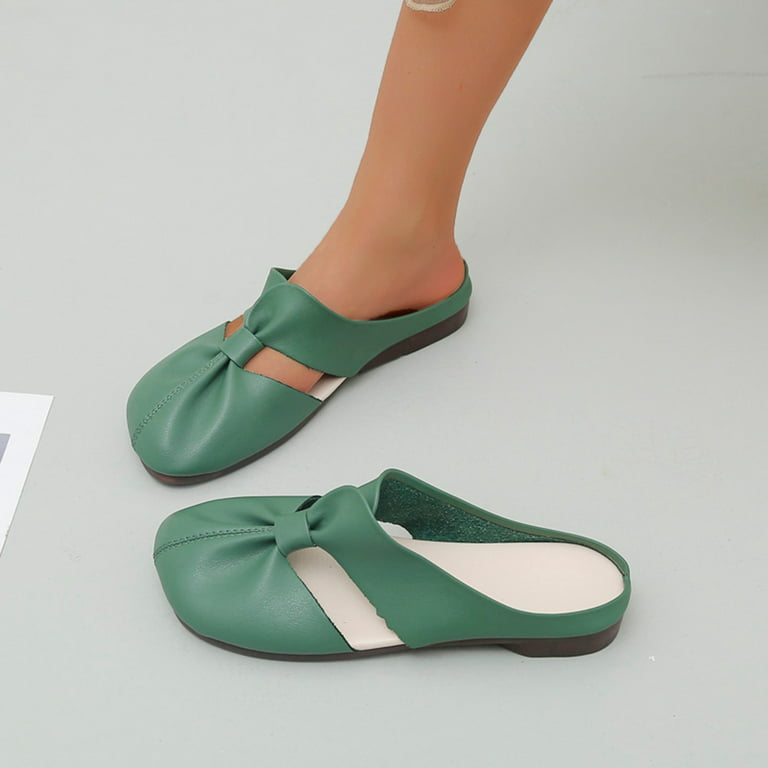 nsendm Female Shoes Adult Women's Air 1 Low Casual Shoes Sizes 5 - 12 Half  Slippers Soft Sole Flat Casual Shoes Dress Sandals Size 8 Green 8 