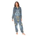 thumbnail image 2 of FORMRS Onesies Pajama for Adults Unisex Hoodie Winter Jumpsuit One Piece Sleepwear, Sizes S-2XL, Yellow Forest Pattern, 2 of 7