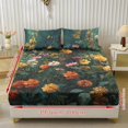 thumbnail image 2 of ZIATUBLES 3 Pcs Twin Size Sheet Set, Wildfloral Printed Soft Comfort Bedding Sets with 1 Fitted Sheet and 2 Pillowcases, Cooling Cozy All-Season Bed Sheets, 2 of 9