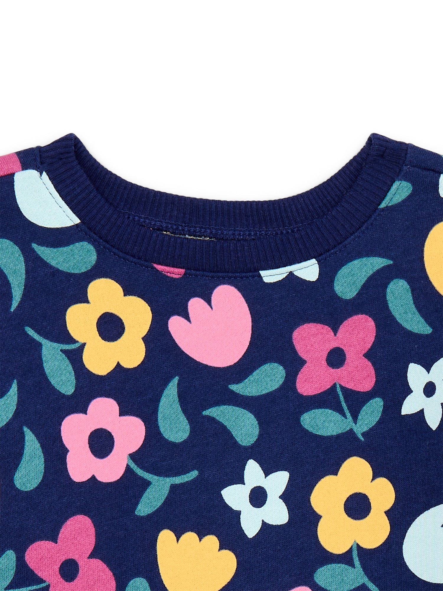 Toddler Girl Printed Fleece Sweatshirt with Long Sleeves, Sizes 2T-5T