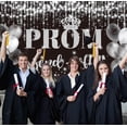 thumbnail image 3 of 2026 Prom Send Off Backdrop Black Silver Glitter Ballons Congrats Grad Background Class of 2026 Graduation Party Decorations Banner Supplies Photo Booth Props, 3 of 6