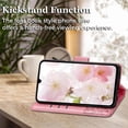 thumbnail image 4 of Designed for Galaxy A15 5G Phone Case Wallet,Women Flip Cover with Credit Card Holders Butterfly Embossed PU Leather Kickstand Wrist Strap Purse Case for Samsung A15 5G (Pink), 4 of 14