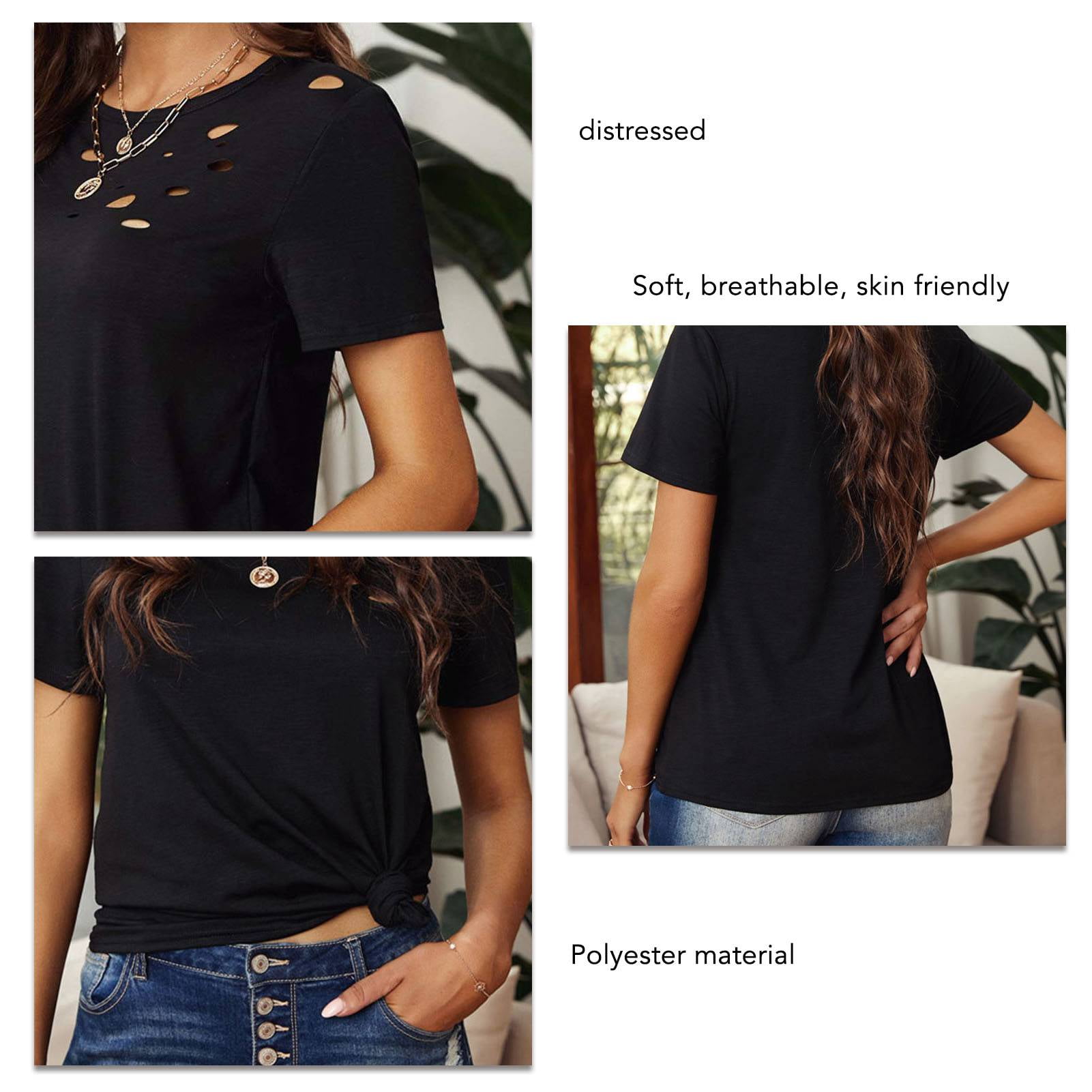 Distressed t shirt women's best sale