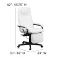 thumbnail image 3 of Scranton & Co High Back Leather Reclining Office Chair in White, 3 of 7