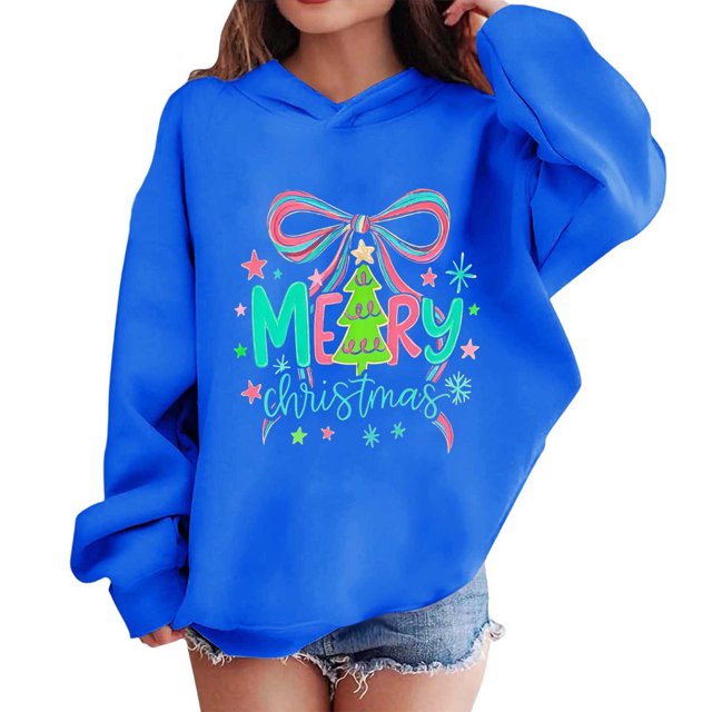 Sudaderas con capucha para niños y niñas, sudaderas navideñas con capucha para niños medianos y grandes, camisetas de manga larga, sudaderas para niños