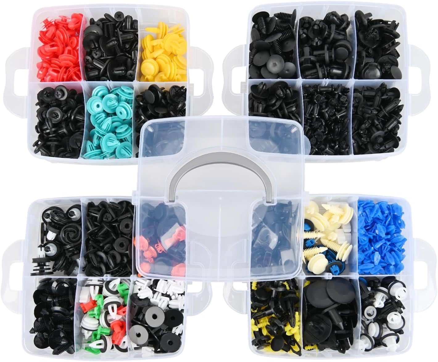 GOOACC 1125Pcs Bumper Clips Car Retainer Clips 26 Most Popular Sizes Plastic Push Rivets Fender Clips Door Trim Panel Clip Set for Toyota GM Ford Honda Chevy