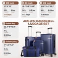 thumbnail image 3 of HOTEEL 20/24/28in Luggage Sets 5 Piece, PC Hardshell Suitcase with Spinner Wheels TSA Lock, Lightweight Travel Carry on Luggages with Luggage Bag&Toiletry Bag for Women and Men, Blue, 3 of 9