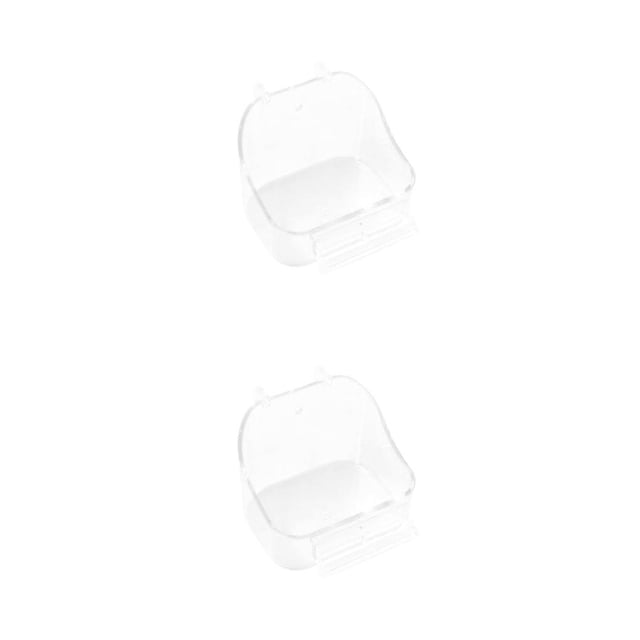 Methold Estuche de baño para loros, jaula de ducha para pájaros, suministros para patio interior y exterior, tubo de baño ligero, comodidad Transparente 2piezas