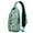Light Green Christmas-1, variant on Sling Backpack,Multicolor Christmas Tree Pattern Crossbody Bag with Water Bottle Holder,Waterproof Sling Bag for Men/Women with Chest Phone Holder for Hiking,Travel