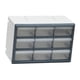 thumbnail image 4 of Cajonera de plástico con 9 cajones para guardar juguetes, cuentas y bloques gris y, 4 of 8