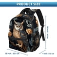 thumbnail image 2 of Owl Large Capacity Backpack with Adjustable Shoulder Strap, Printed Design, Lightweight , Shoulder Backpack Book Bag, Small Backpack Purses for Teens, 2 of 6