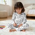thumbnail image 5 of RMGVDSD Colorable Pajamas for Kids Diy Hand Painted Coloring Pajama Sets Long Sleeve Tops and Pants Cute Print Sleepwear for Girls Boys 7-8 Years, 5 of 8