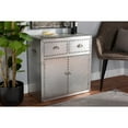 thumbnail image 5 of Baxton Studio Serge French Industrial Silver Metal 2-Door Accent Storage Cabinet, 5 of 5