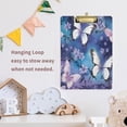 thumbnail image 6 of Acrylic Clipboards with Low Profile Clip, A4 Standard Size 9" x 12.5" File Holder for Writing Drawing, Clip Boards for Doctors Offices, Purple Butterfly Gifts, 6 of 7