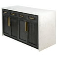 thumbnail image 2 of Palisade 60" Kitchen Island with Dark Oak Cabinet and Engineered Marble Top, 2 of 8