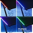 thumbnail image 4 of AON Series 48" LED Gaming Desk with Riser Shelf, Cable Management Grommet, Cup Holder & Headphone Hook – Carbon Fiber Black, 4 of 8