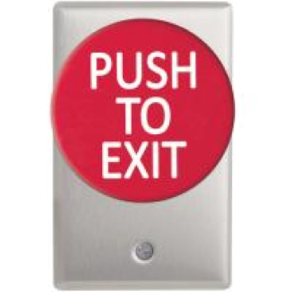Camden Door Controls CM5085RPTE Push To Exit RED PNEUMATIC MUSHROOM