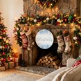 thumbnail image 2 of Welcome Sign for Front Door, Blue Merry Christmas Round Metal Wall Art Wreaths, Winter Snowflake Xmas Outdoor Indoor Wall Hanging Sign for Porch Decor Housewarming Gifts 7.9 Inch, 2 of 8
