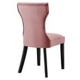 thumbnail image 5 of Modway Silhouette 20" Velvet Dining Chairs in Dusty Rose Pink/Black (Set of 2), 5 of 8