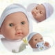 thumbnail image 2 of 15 Realistic Soft Body Baby Doll with Open/Close Eyes | JC Toys - Berenguer Boutique | 10 Piece Gift Set with Bottle, Rattle, Pacifier & Accessories | Blue | Ages 2+, 2 of 5