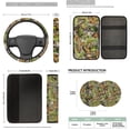 thumbnail image 7 of Binienty Hunting Camo Forest Car Seat Covers Full Set with Automotive Armrest Cover Non-slip Vehicle Seat Belt Shoulder Strap Covers Headrest Covers Coasters 14 Pieces Auto Interior Decor Set​, 7 of 7