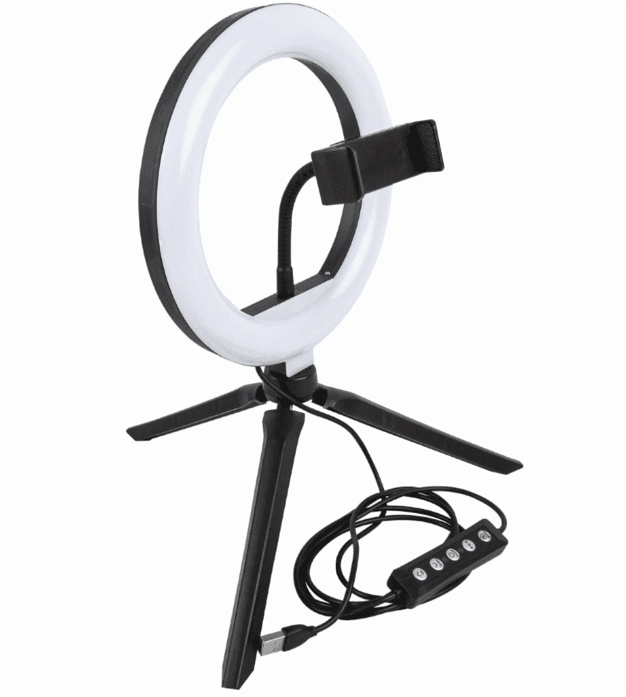LED Ring Light 8-Inch Color-Changing, Dimmable with Adjustable Tripod Stand and Remote, Multi-Color Modes