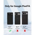 thumbnail image 6 of 3 in 1 for Google Pixel 7A Case, with 2 Pack Screen Protector, with Full Camera Cover Protection，Liquid Silicone Slim Shockproof Protective Phone Case [Microfiber Lining] (Black), 6 of 6