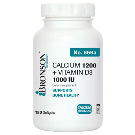 Bronson calcium + vitamine D3 1200 UI 1000, 180