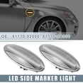 thumbnail image 2 of Unique Bargains Pair LED Side Marker Light 81730-02 Front Turn Signal Lights for Toyota Yaris Clear Lens Amber LED Light, 2 of 6