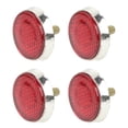 thumbnail image 2 of 4 reflectores redondos de 42 mm de alto brillo, resistentes al agua, elegantes reflectores de seguridad rojos para motos de rosca M6, ATV, scooters y bicicletas, 2 of 5