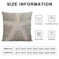 thumbnail image 5 of Chilfamy Tan Starfish Pillow Covers Coastal Beachy Nautical Throw Pillow Home Decor for Bedroom Living Room Sofa Linen Decorative Pillowscase Square Cushion Cover White, 5 of 5