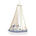 thumbnail image 4 of Toy Wooden Canvas Boat Mediterranean Sailboat Model Decoration, 4 of 8