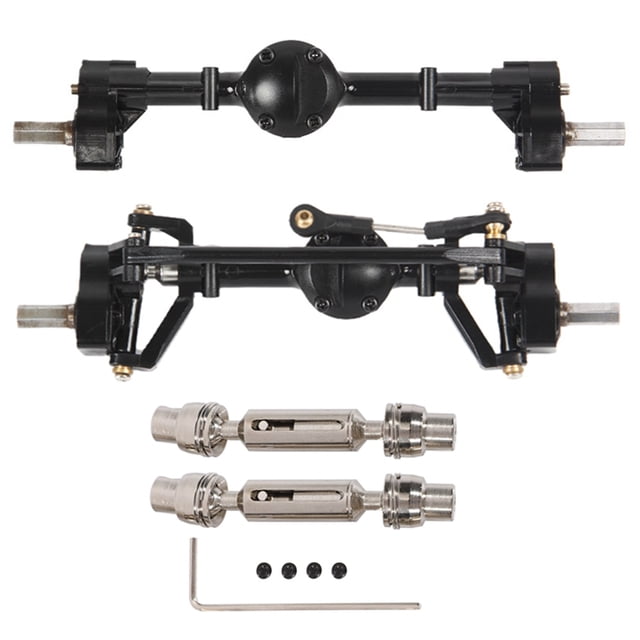2 Piezas, Eje de Portal Delantero y Trasero con Eje de TransmisióN de Metal para C14 C24 C24-1 C34 C44 B14 B24 1/16 RC Coche Piezas de ActualizacióN