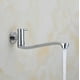 thumbnail image 2 of Wall Mounted Cold Water Sink Faucet, Single Handle Brass Tap for Kitchen Garden Outdoor Laundry Sink with Stainless Steel Tube, Chromed, 2 of 4
