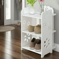 thumbnail image 4 of Narrow Shoe Rack for Small Spaces - 3-Tier Slim Doorway Organizer, Space-Saving PVC Cabinet for Entryway, Bathroom & Hallway, 4 of 6